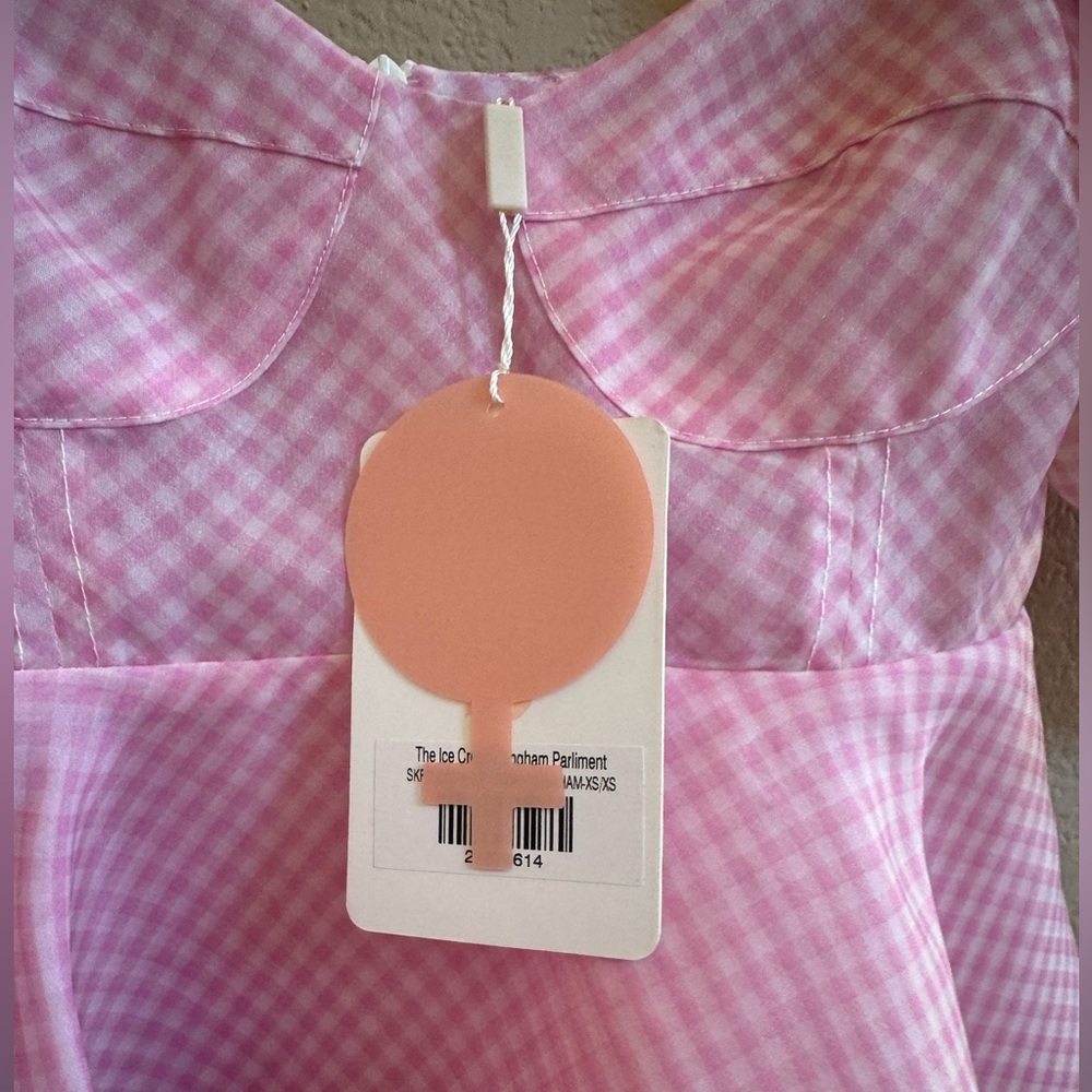 NWT Selkie Ice Cream Pink Parliament Gingham Dress - Picture 6 of 12
